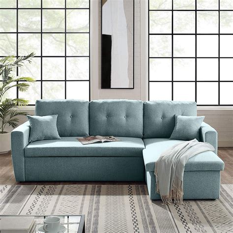 Buy Online Blue Sectional Sleeper Sofa
